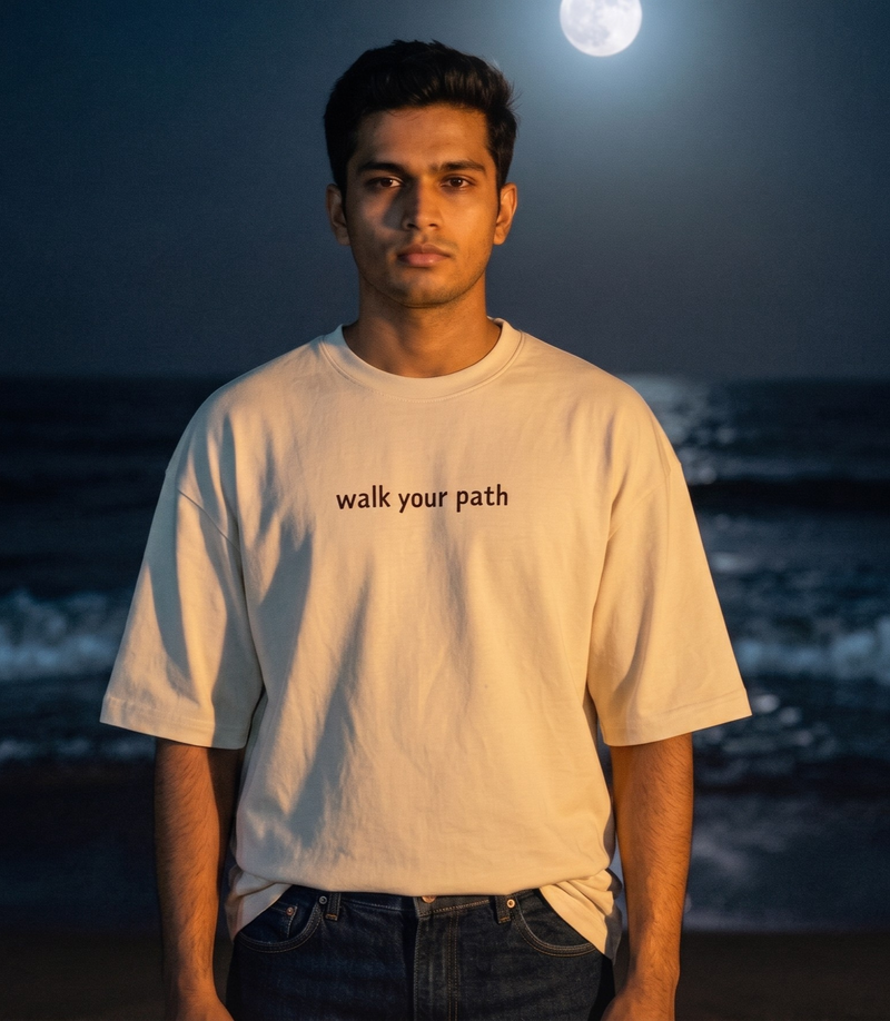 Walk Your Path — Unisex Oversized Terry Tee