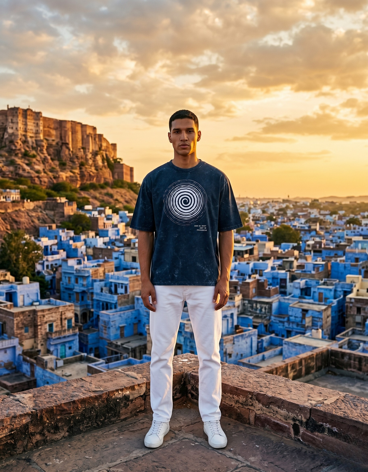 Spiral — Unisex Acid Washed Oversized Tee