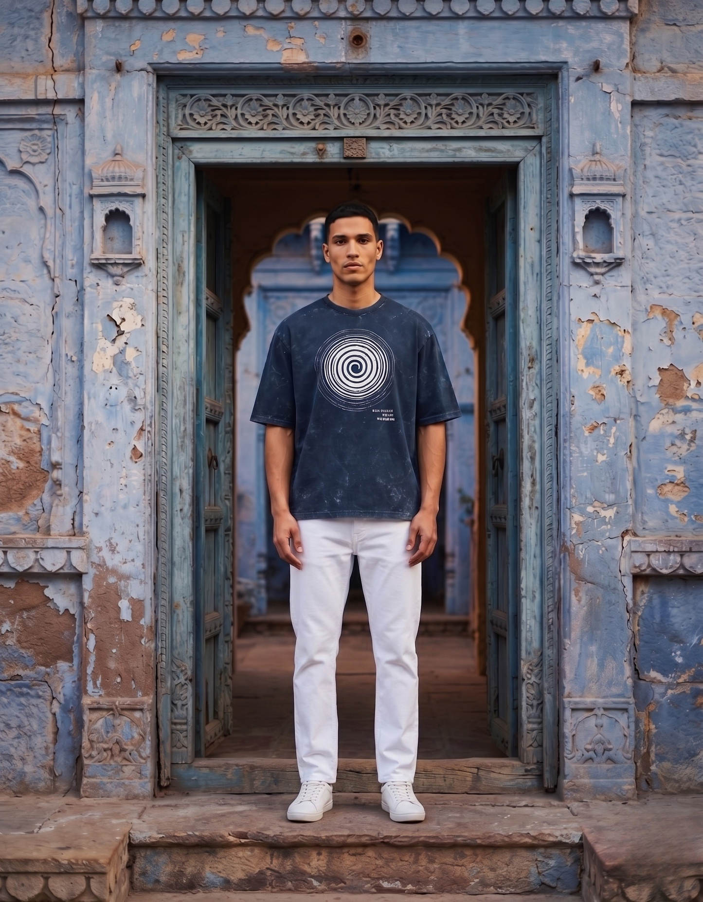 Spiral — Unisex Acid Washed Oversized Tee